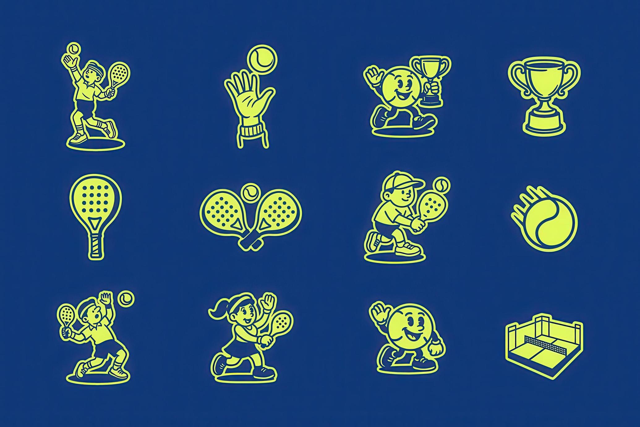 Padel Vector Graphics Collection
