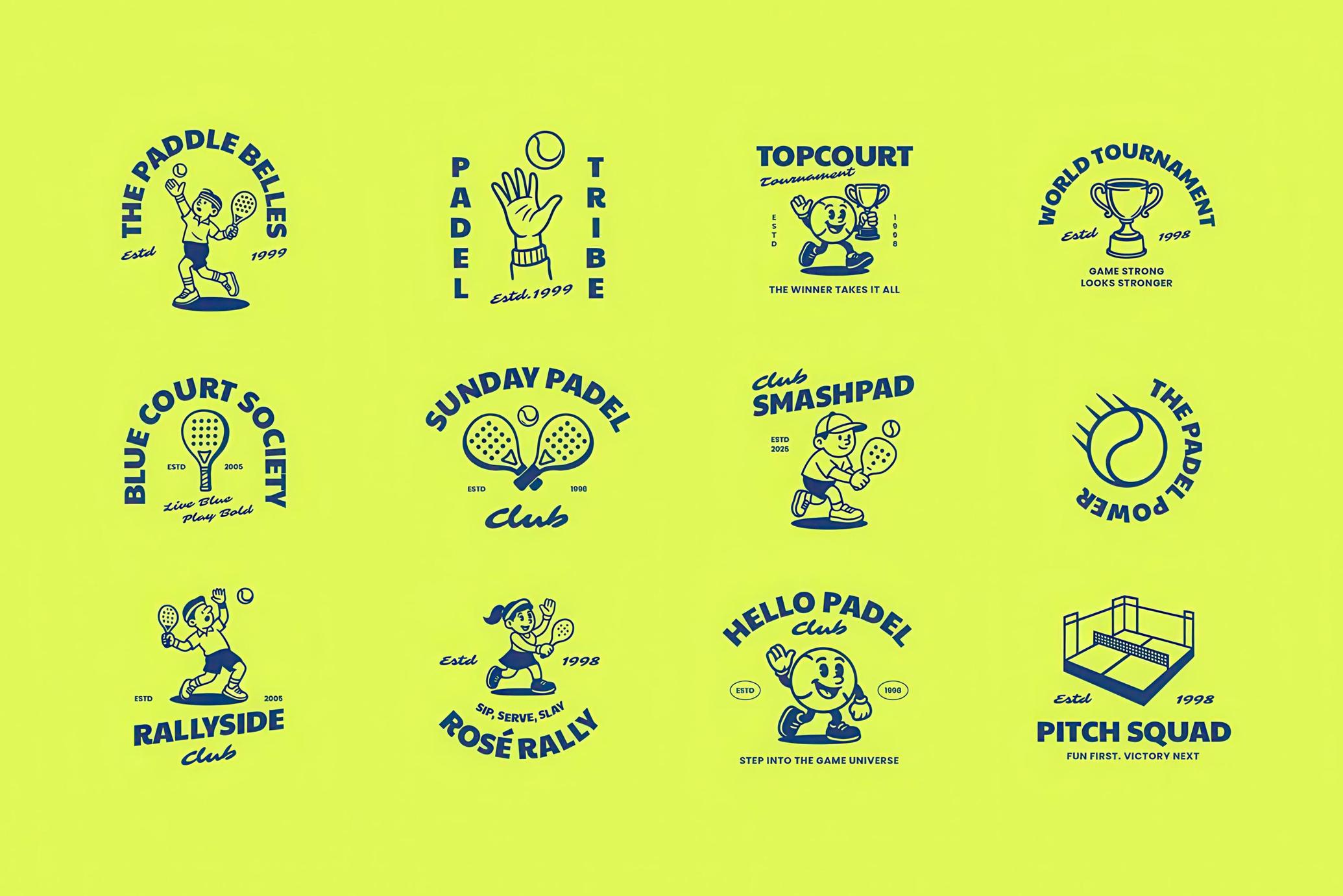 Padel Vector Graphics Collection