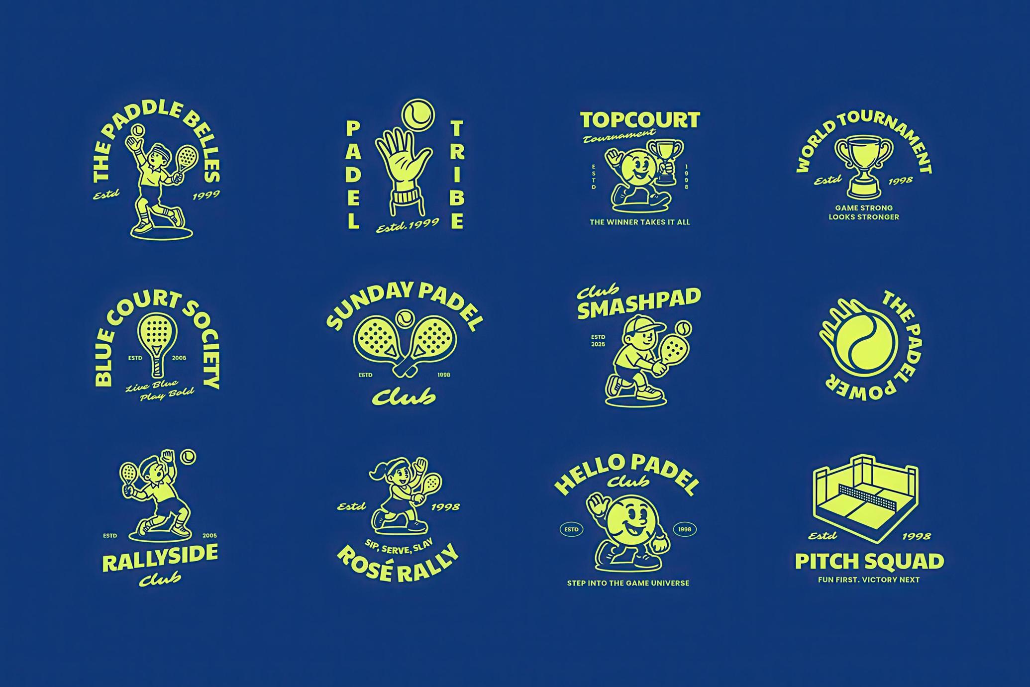 Padel Vector Graphics Collection