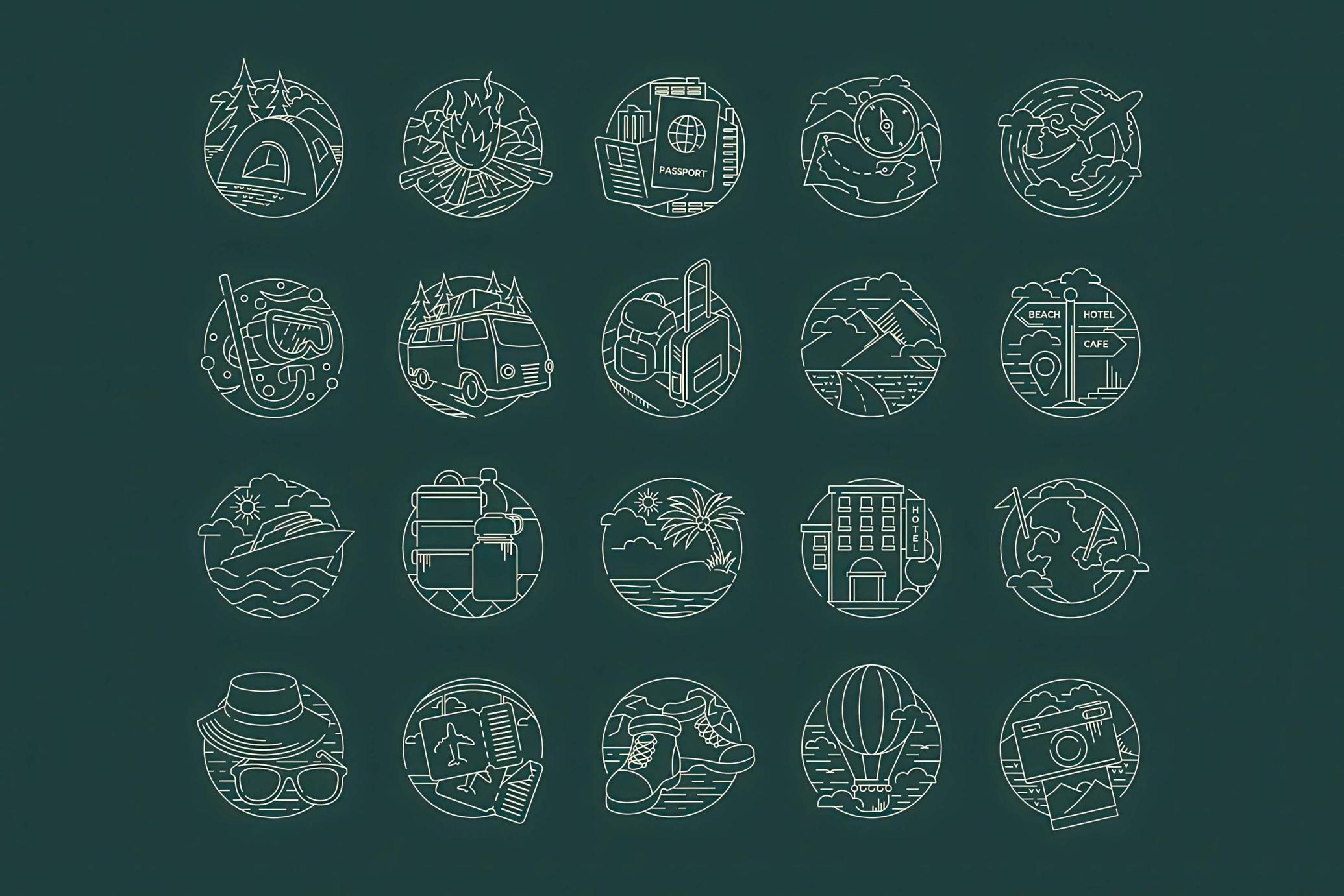 Outdoor Travel Vector Graphic Collection