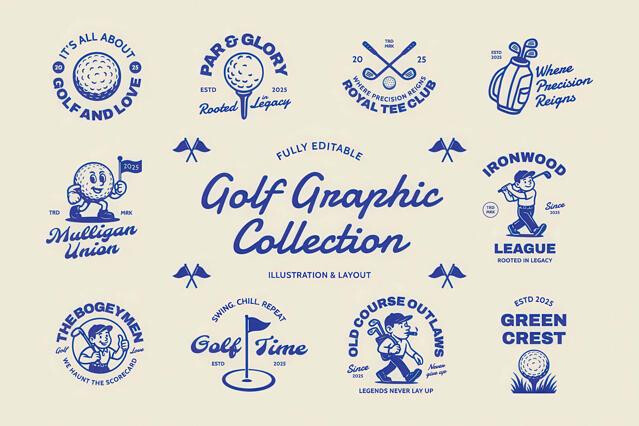 Golf Graphic Vector Collection