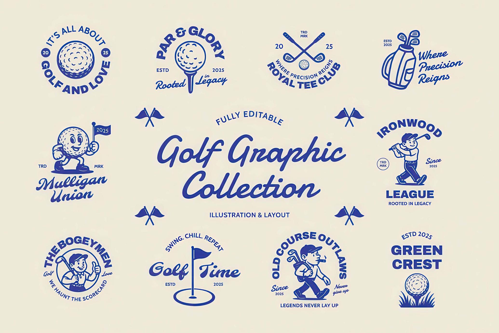 Golf Graphic Vector Collection