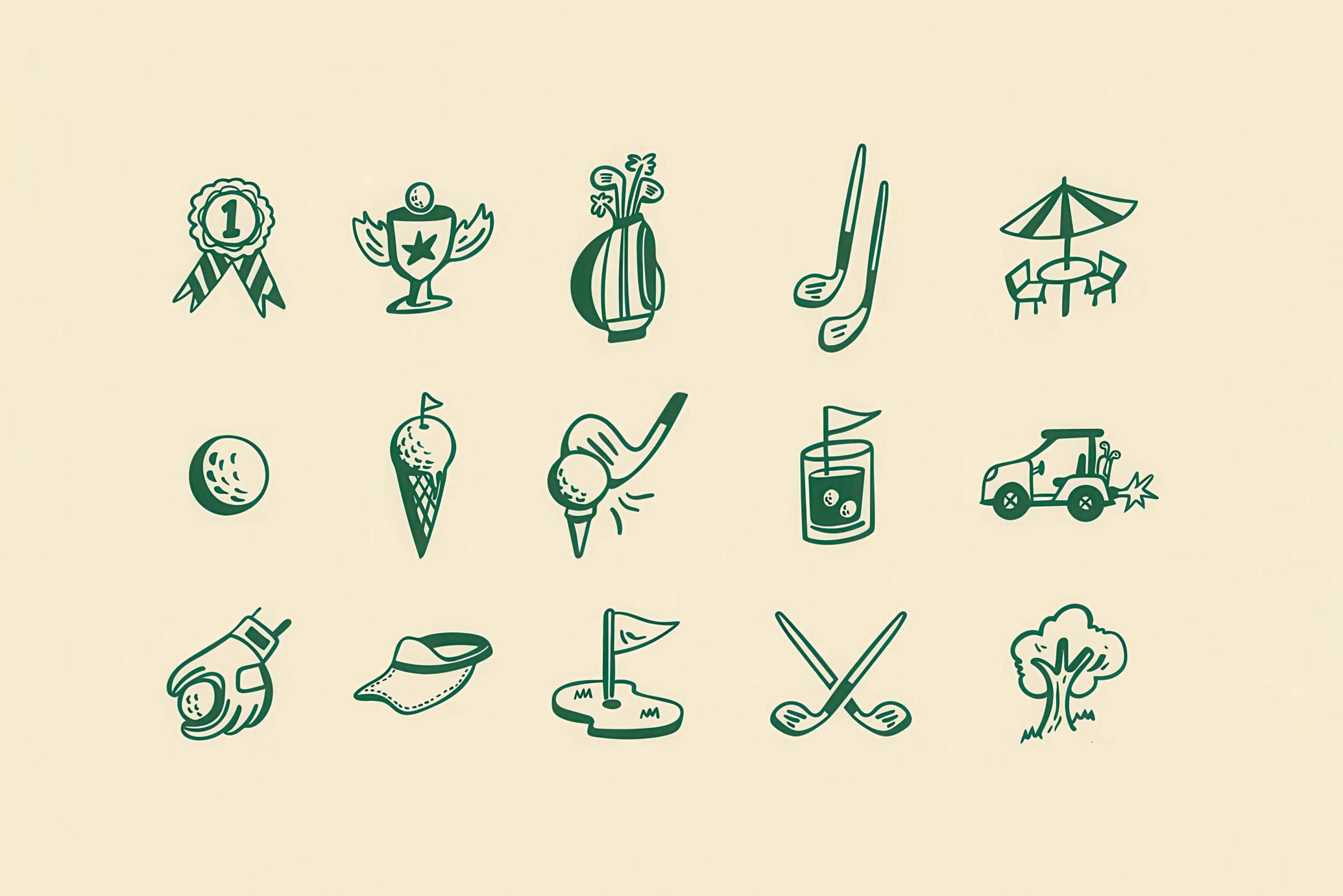 Retro Golf Vector Collection