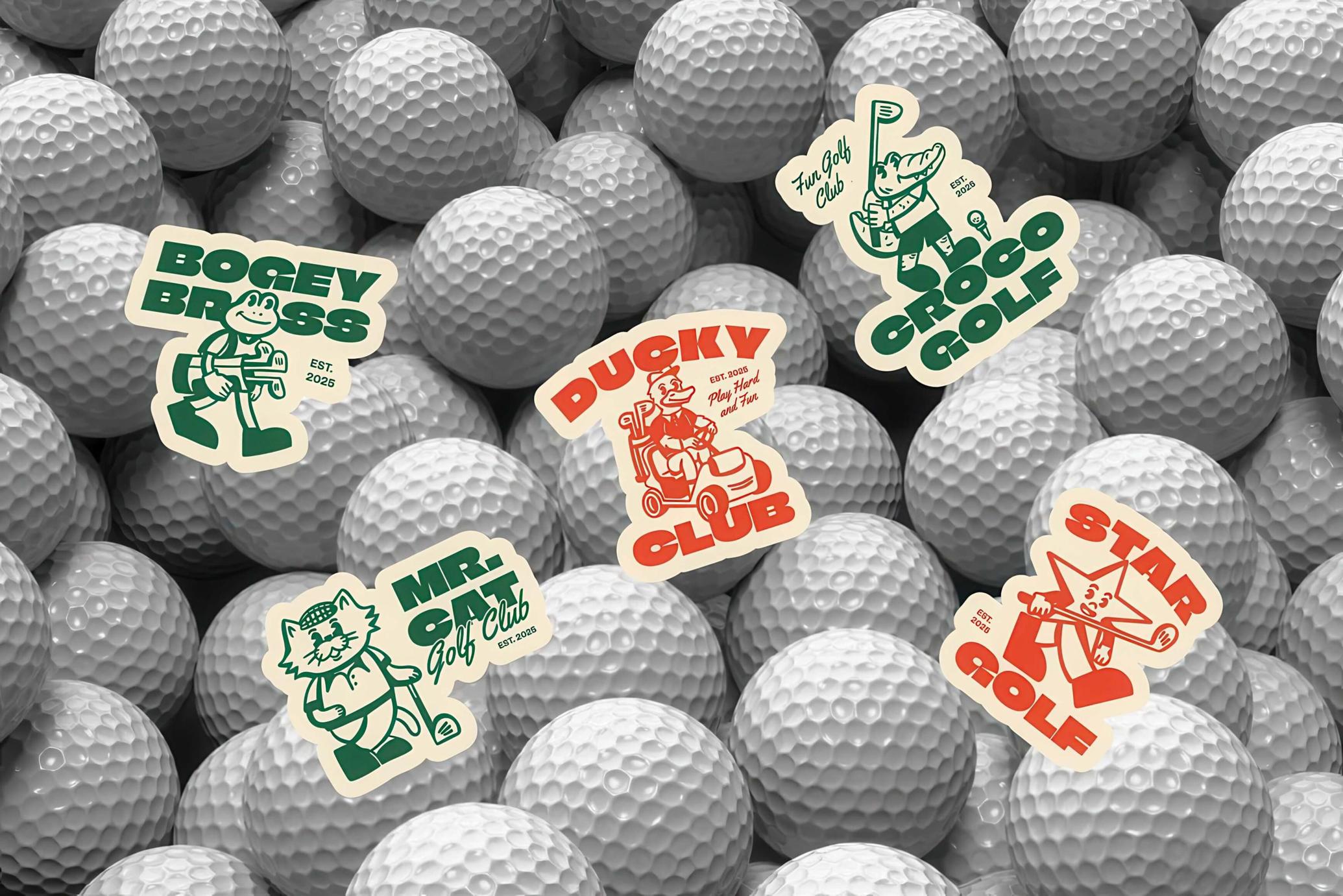 Retro Golf Vector Collection