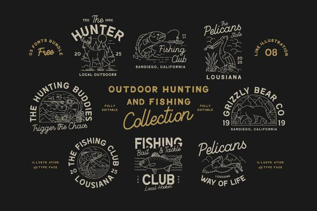 Hunting and Fishing Illustrations