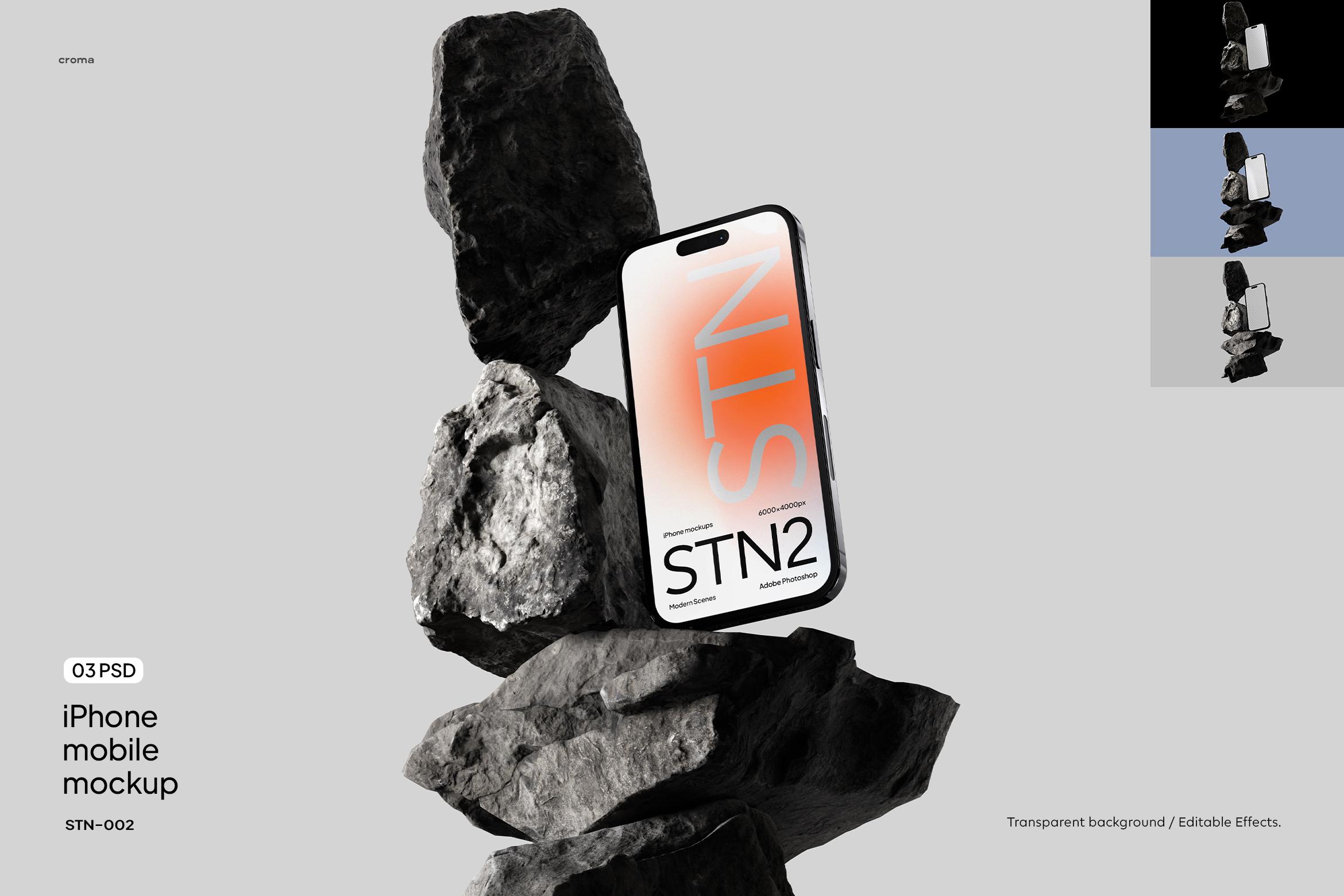 Standing iPhone Mockup