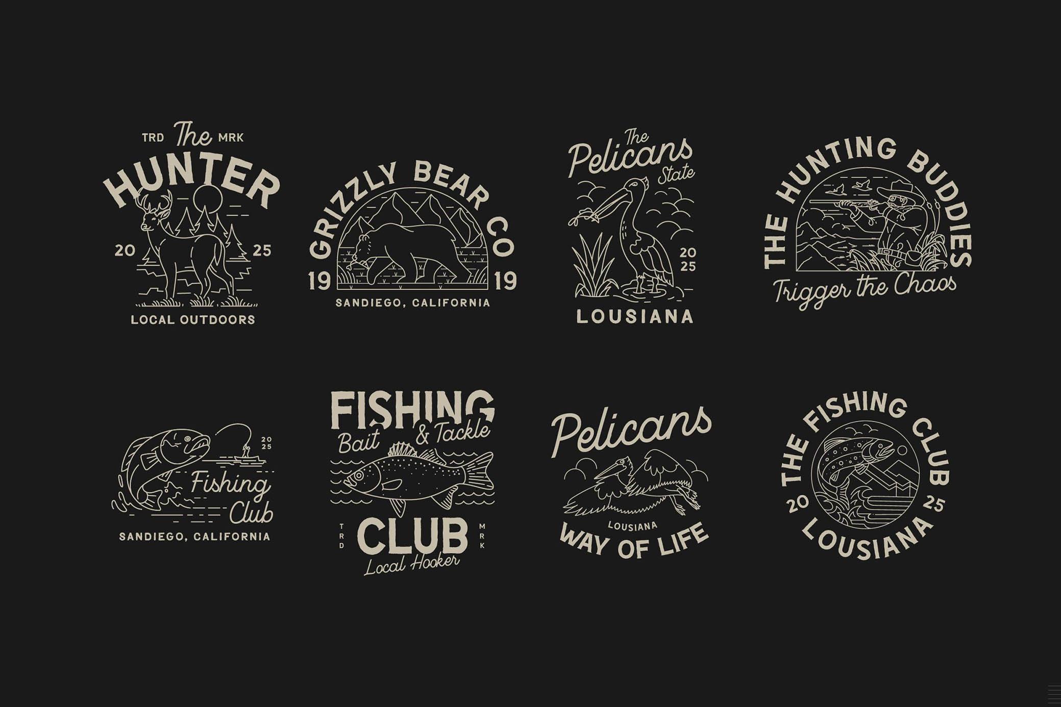Hunting and Fishing Illustrations