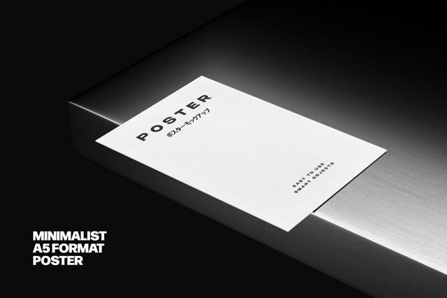 Minimalist A5 Poster Mockup