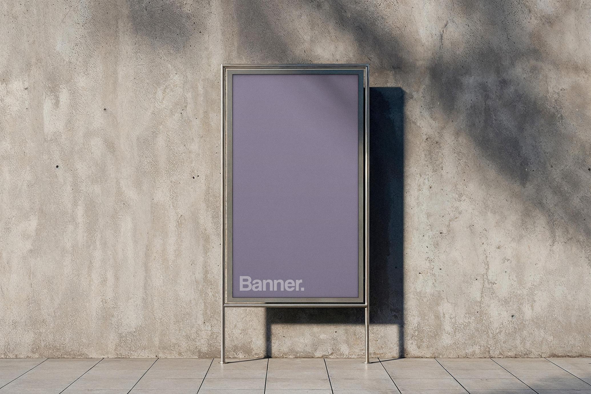 Vertical Outdoor Banner Mockup