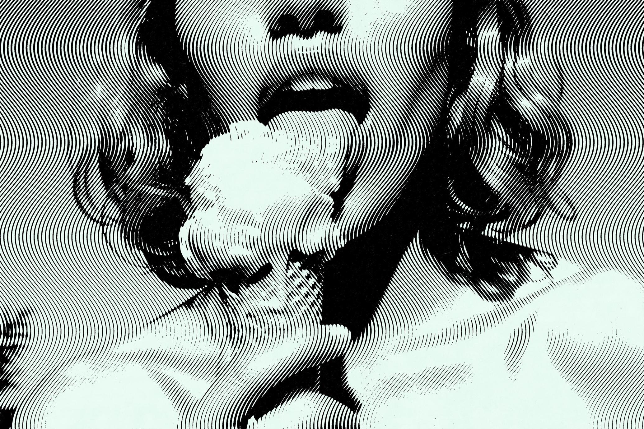 Wavy Halftone Photo Effect