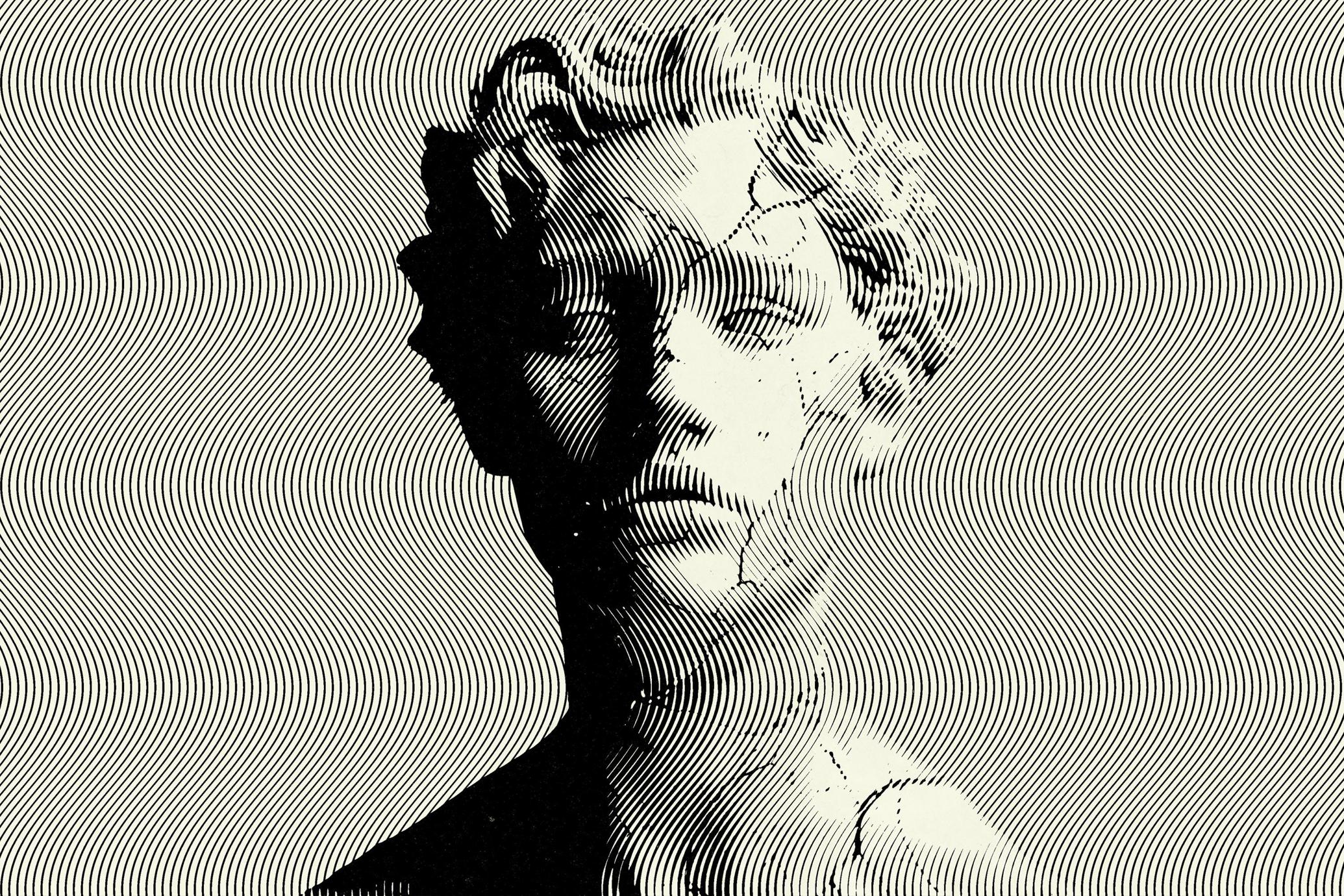 Wavy Halftone Photo Effect