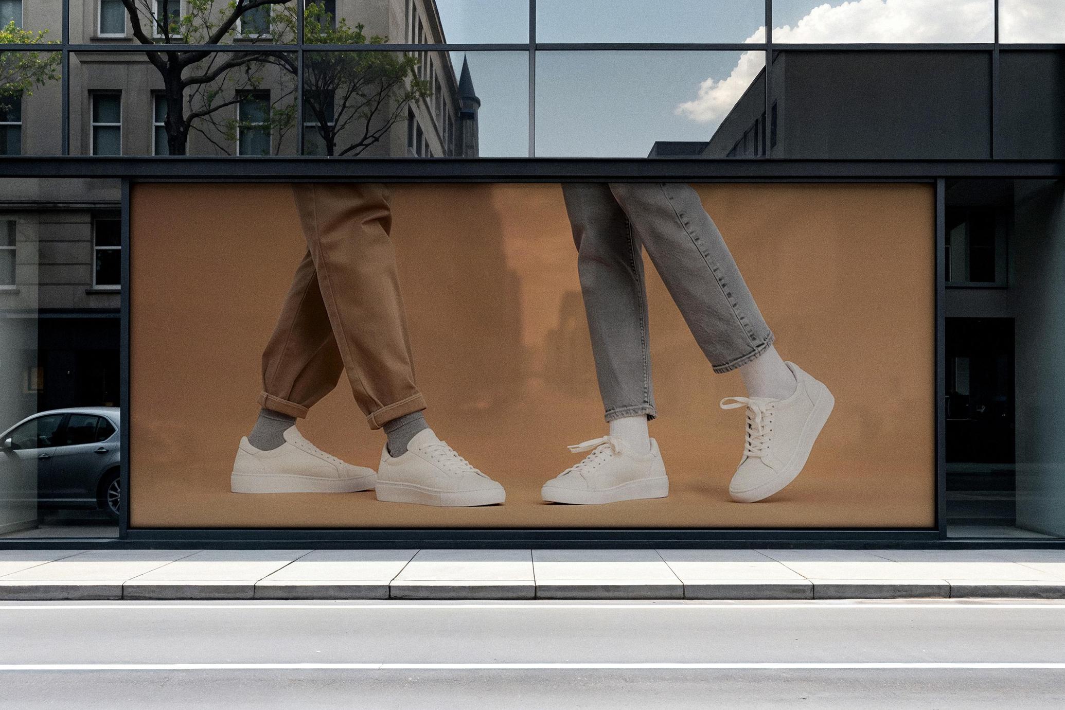 Large Shopfront Billboard Mockup