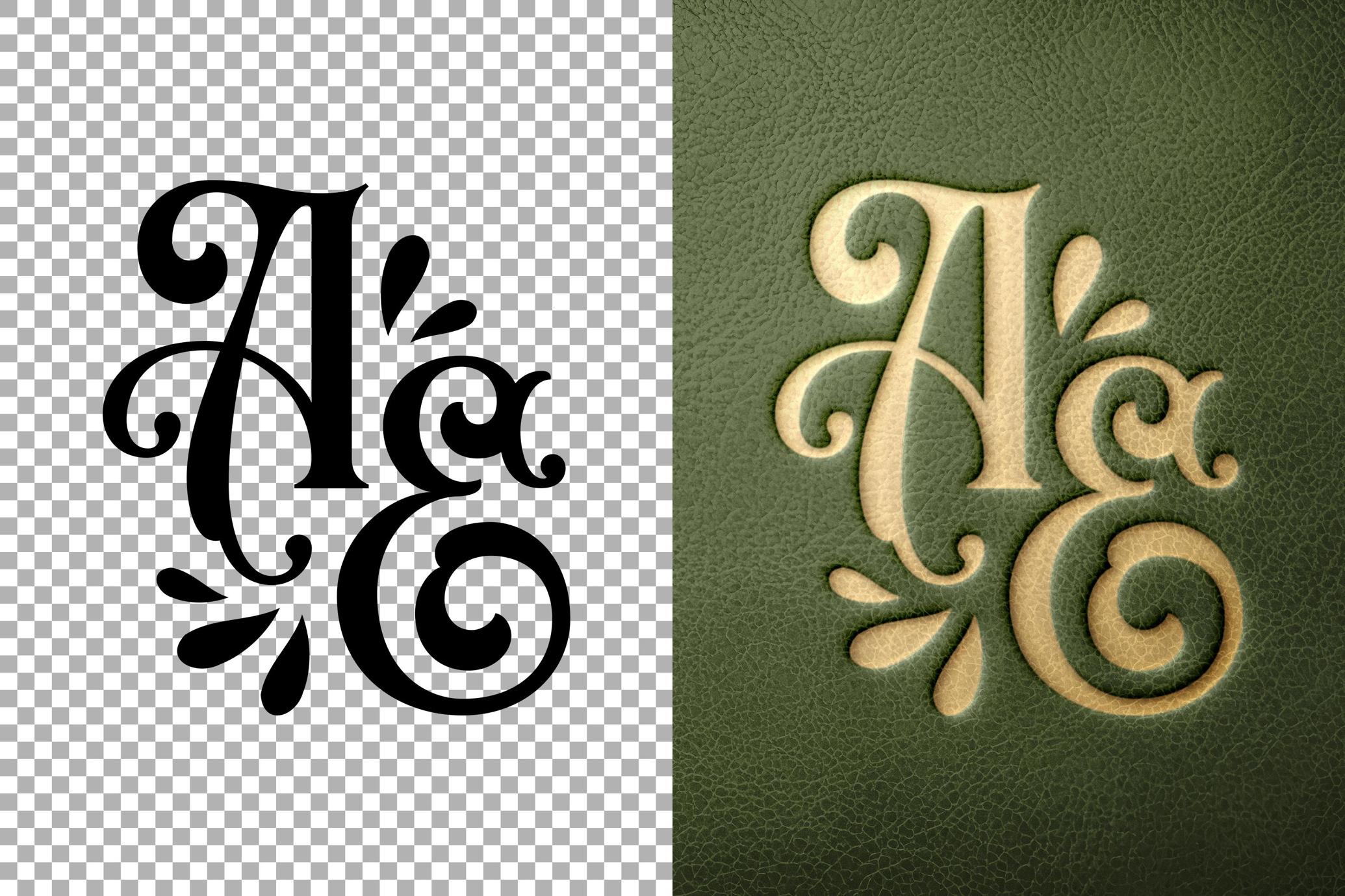 Leather Gold Embossing Mockup