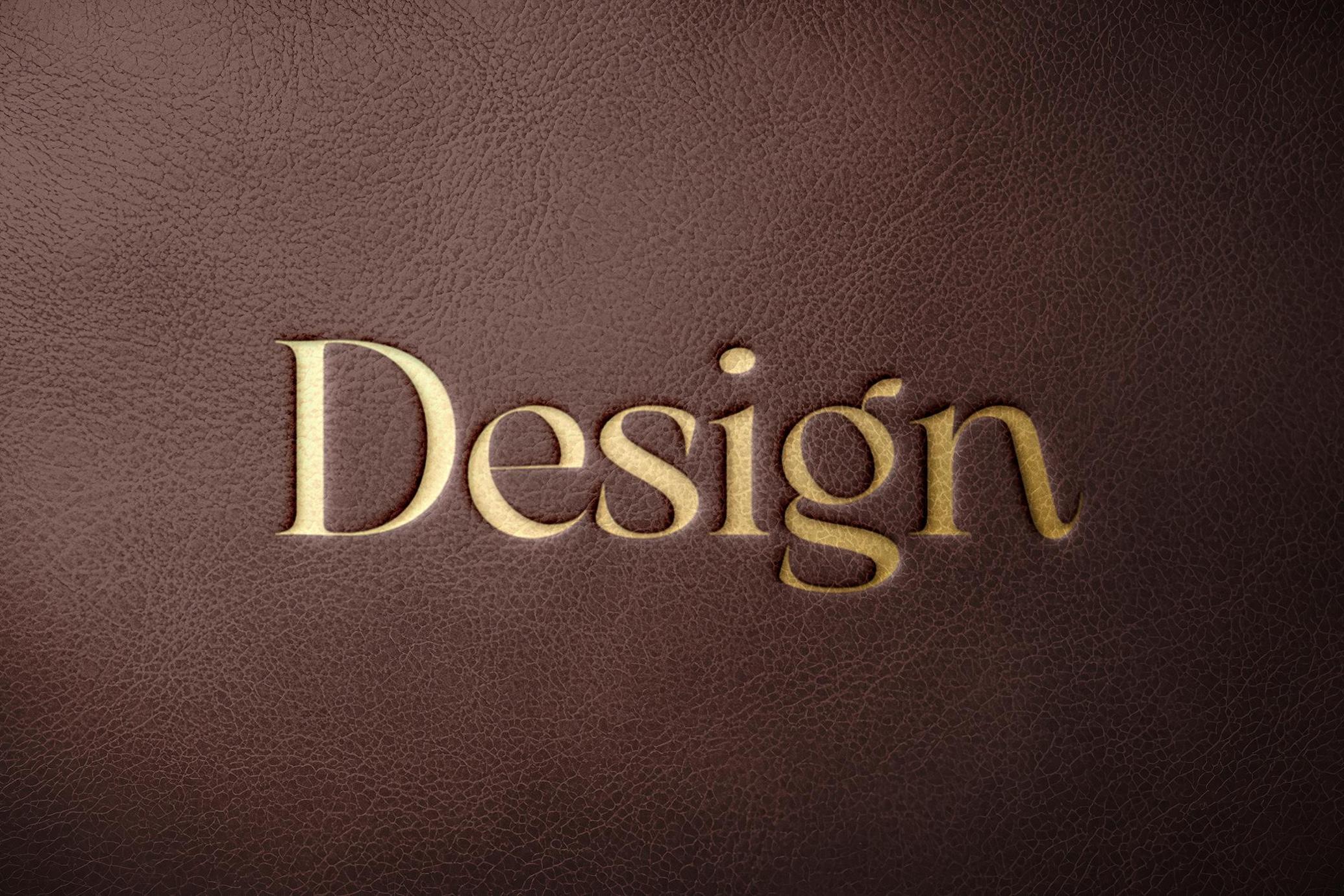 Leather Gold Embossing Mockup