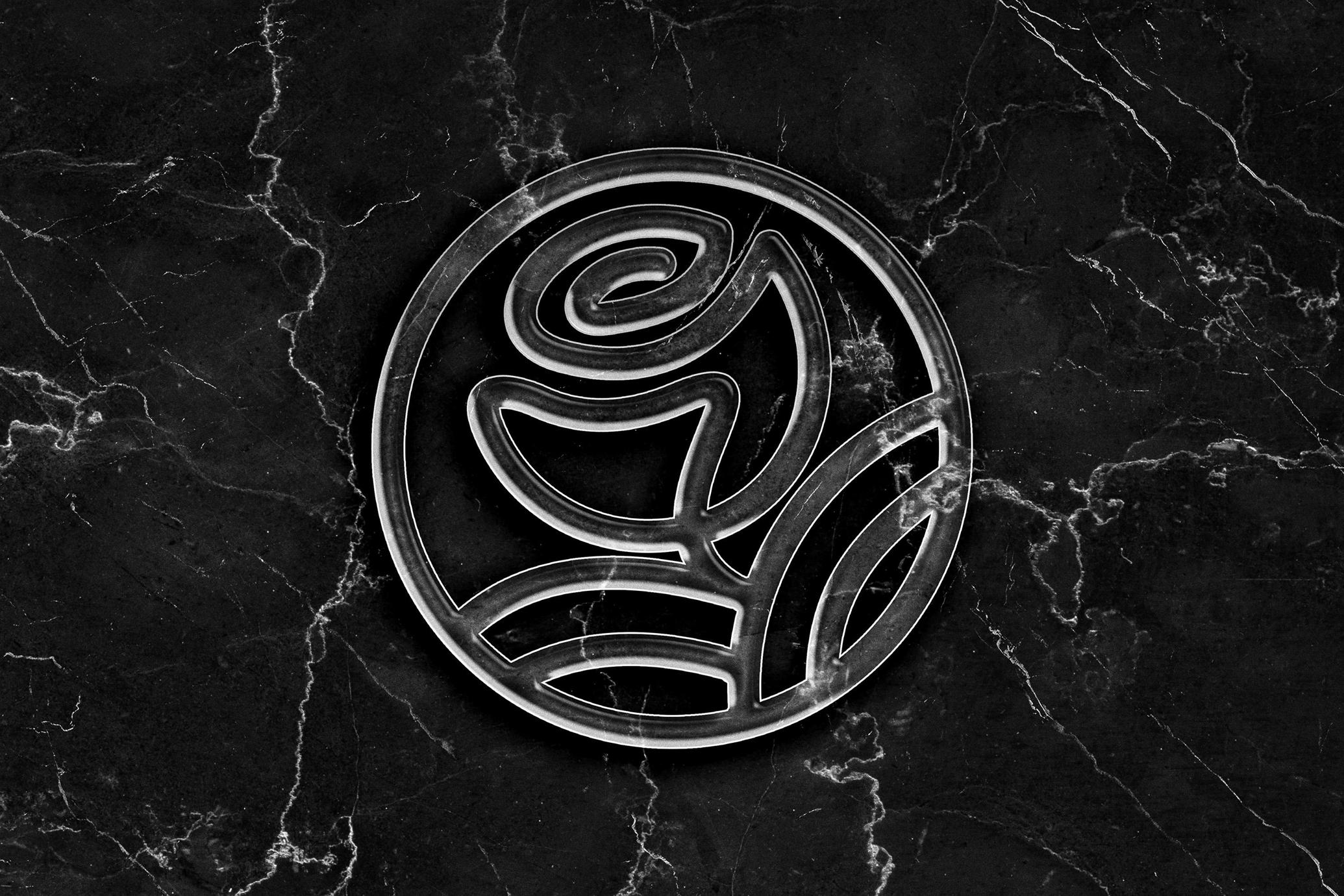 Black Marble Text & Logo Mockup