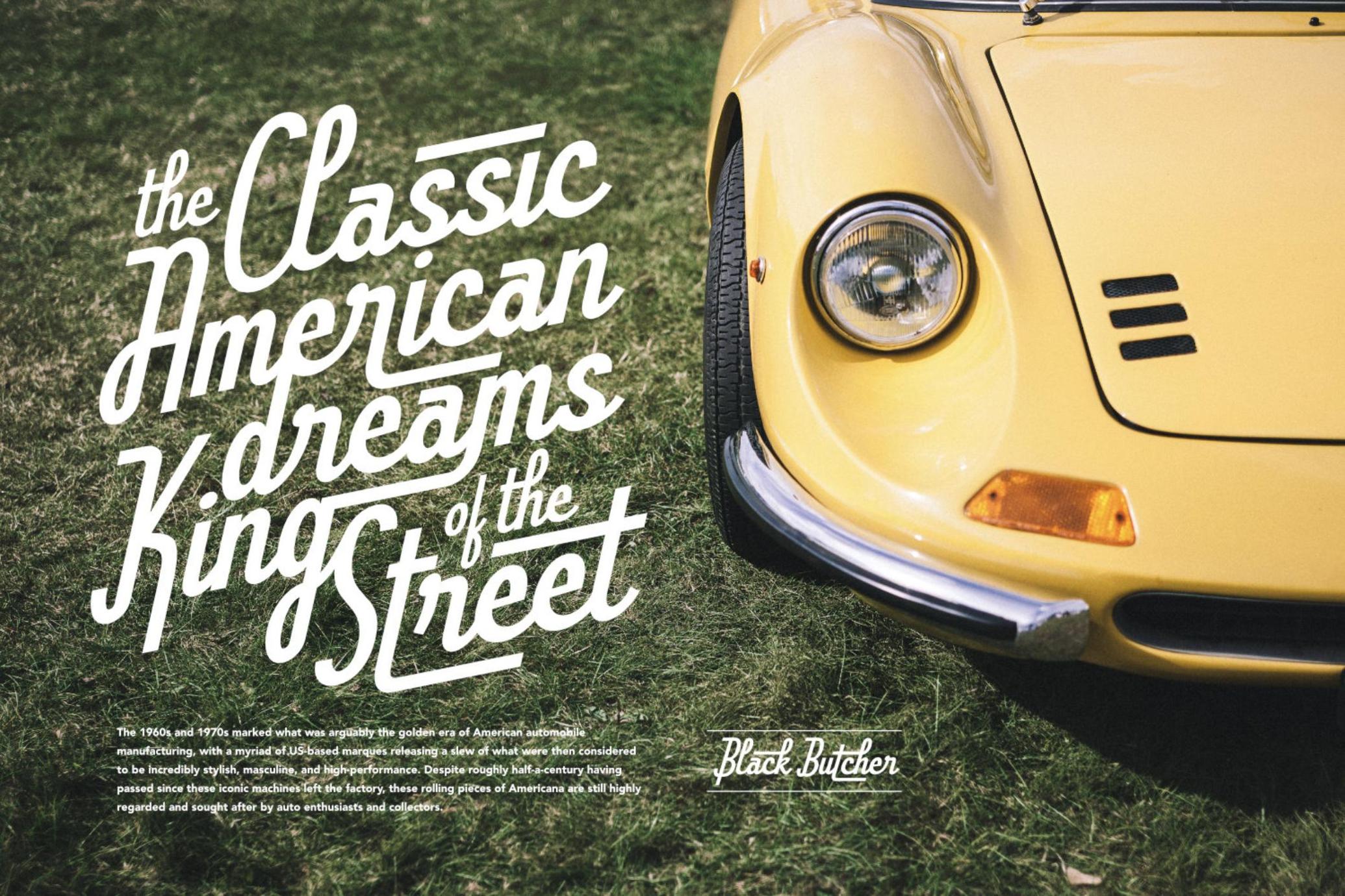 Black Butcher - Retro Car Font