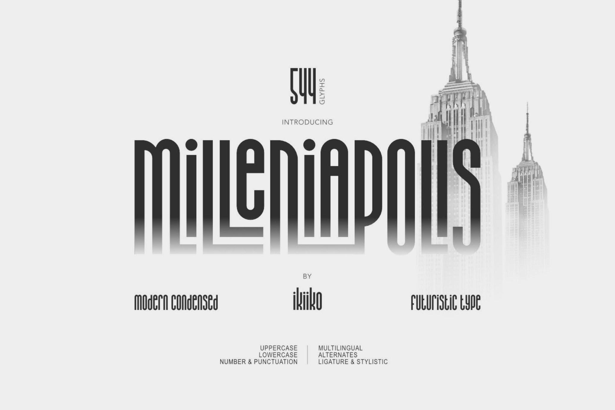 Milleniapolis - Futuristic Font
