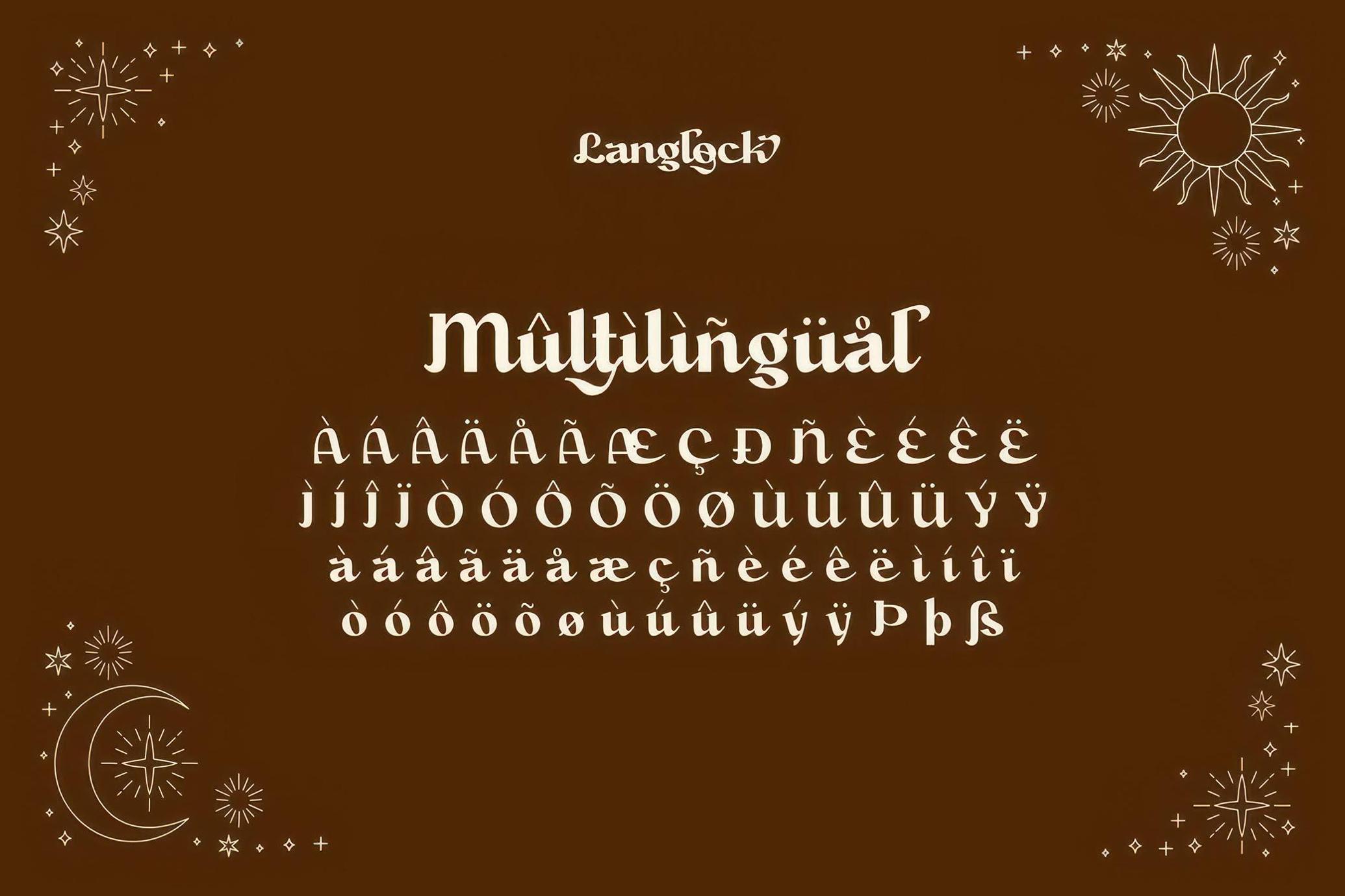 Langlock - Magical Font