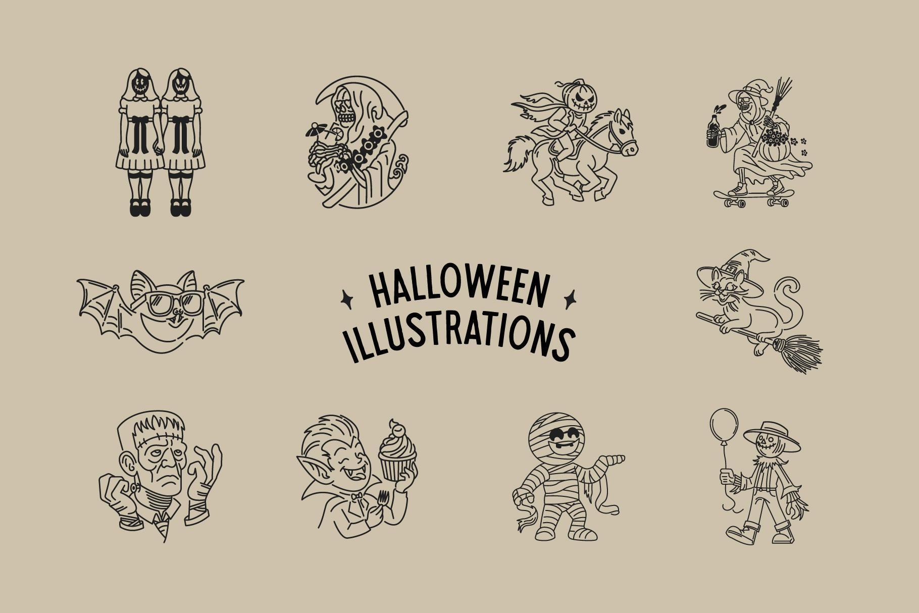 Halloween Illustration Bundle