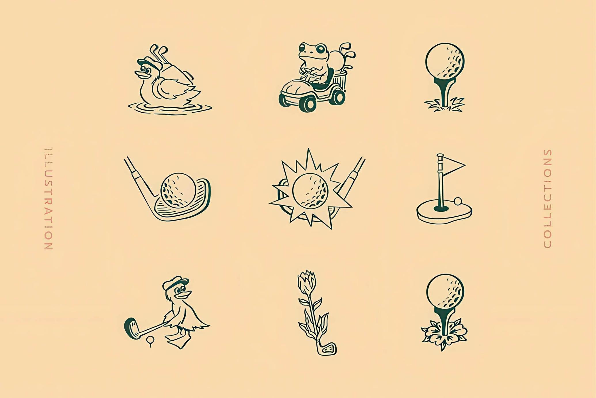 Golf Vintage Logo Templates