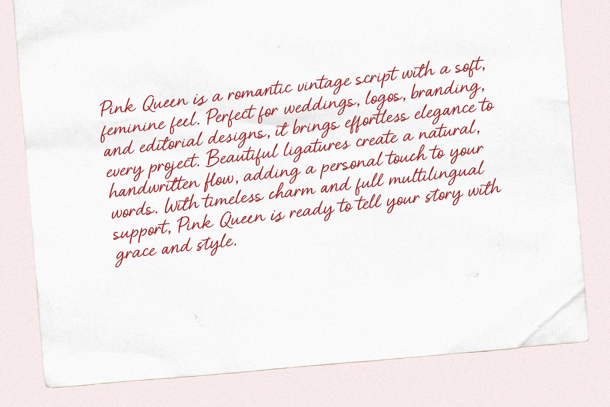 Pink Queen | Elegant Romantic Script