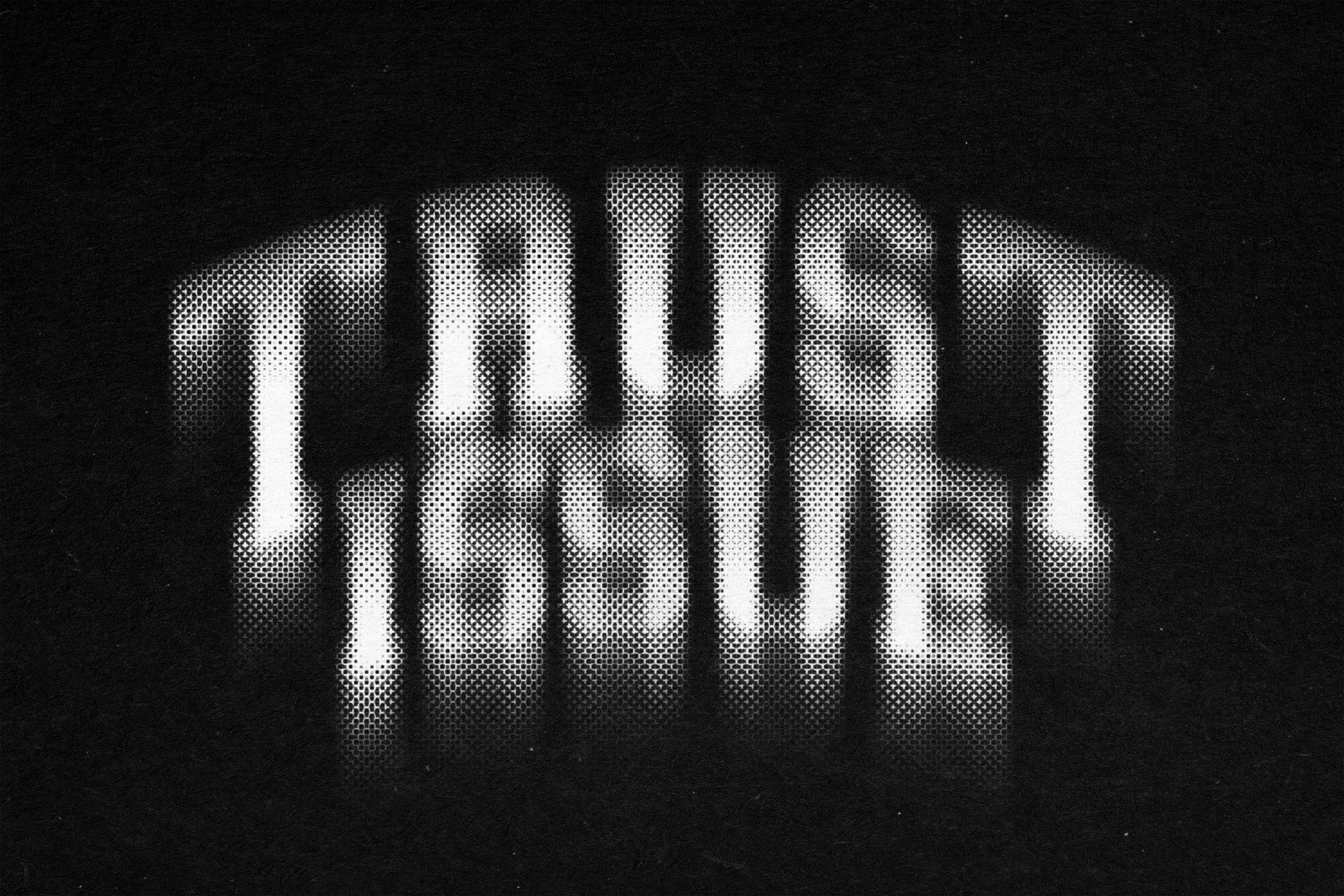 Blurred Halftone Text Effect