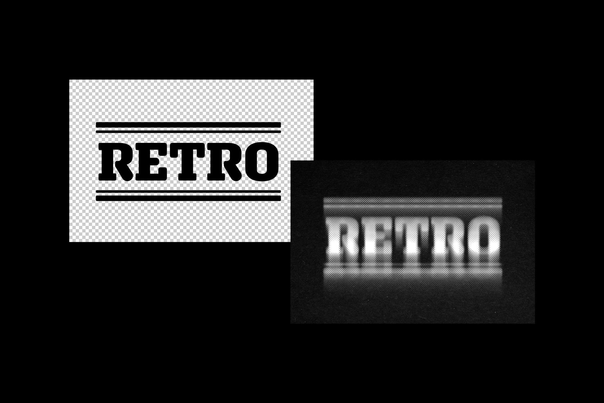 Blurred Halftone Text Effect