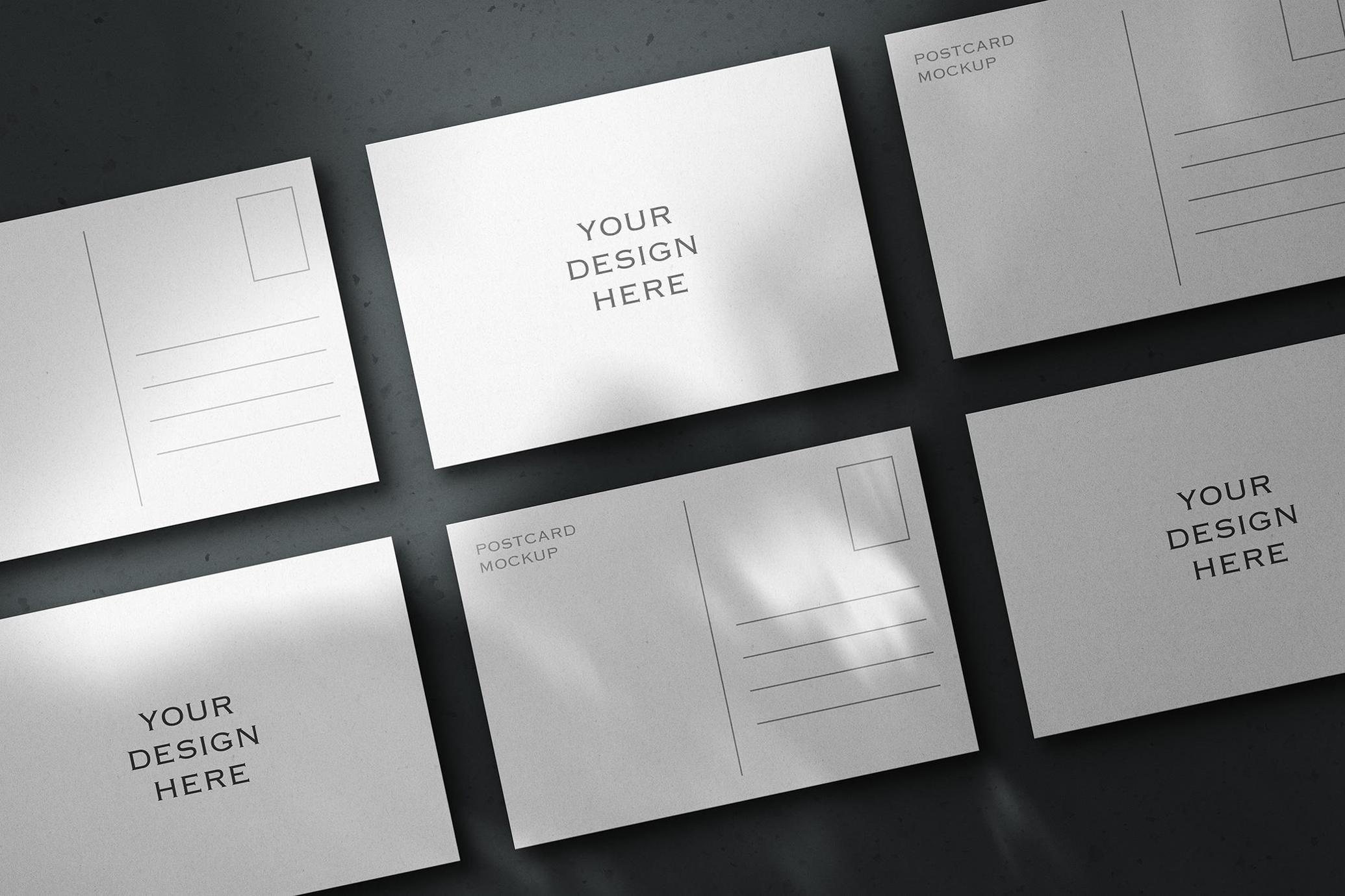 Tiled A6 Postcards Mockup