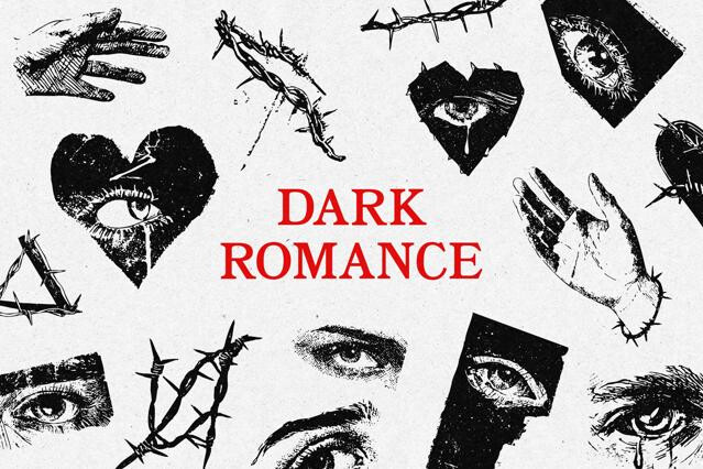 Dark Romance Hand-Drawn Elements