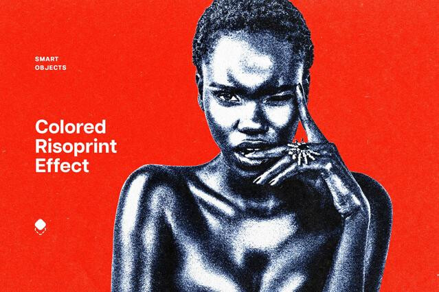 Color Risoprint Photo Effect