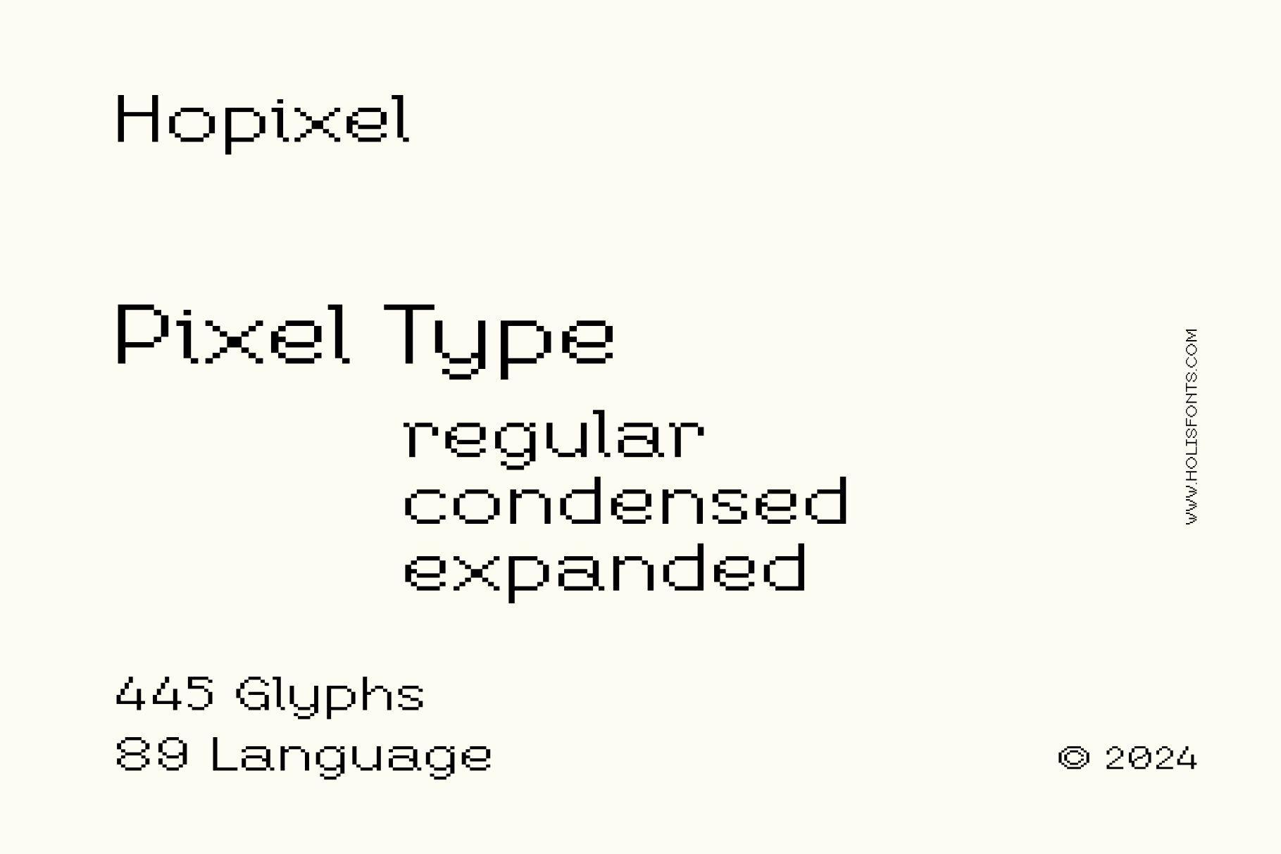 Hopixel Pixel Font Family