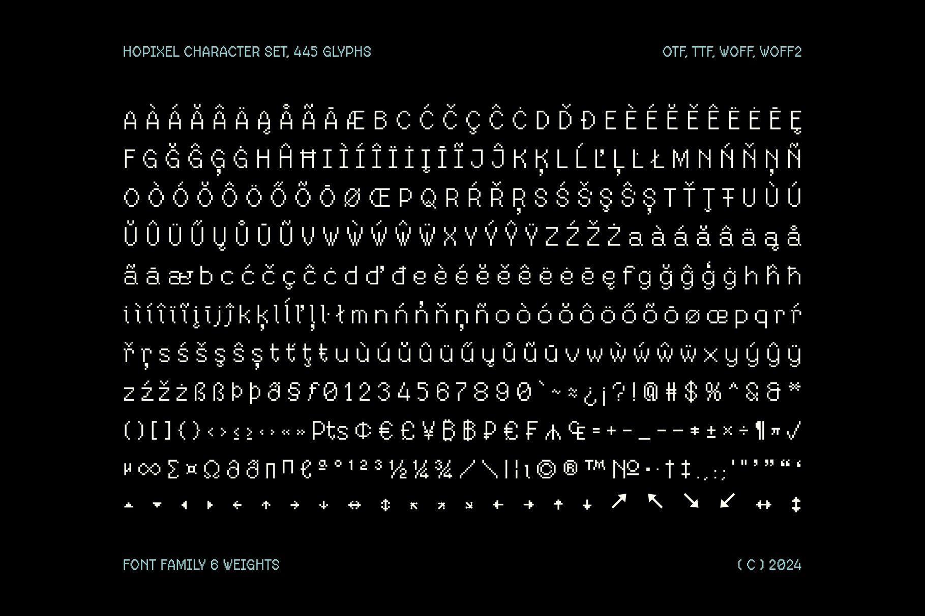 Hopixel Pixel Font Family