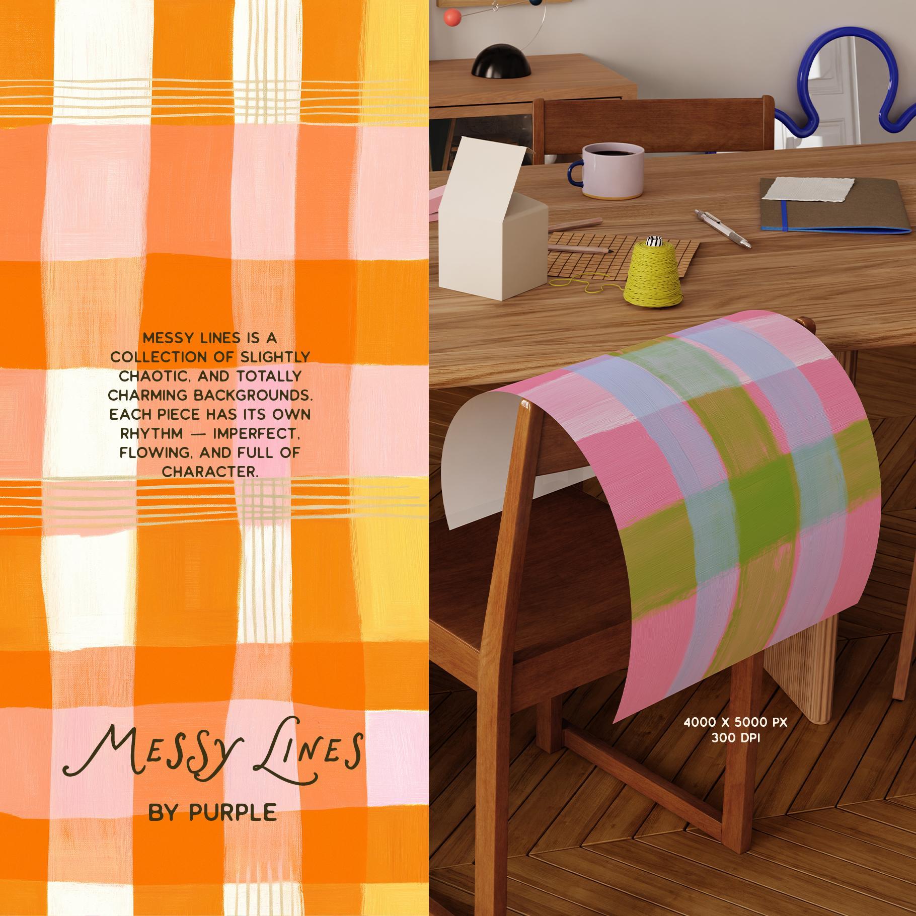 Messy Lines: Backgrounds & Borders