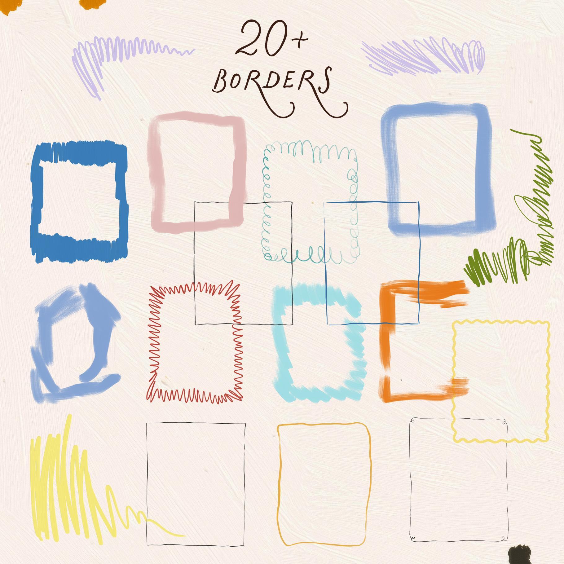 Messy Lines: Backgrounds & Borders