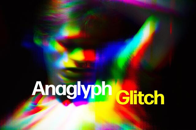 Anaglyph Glitch Photo Effect