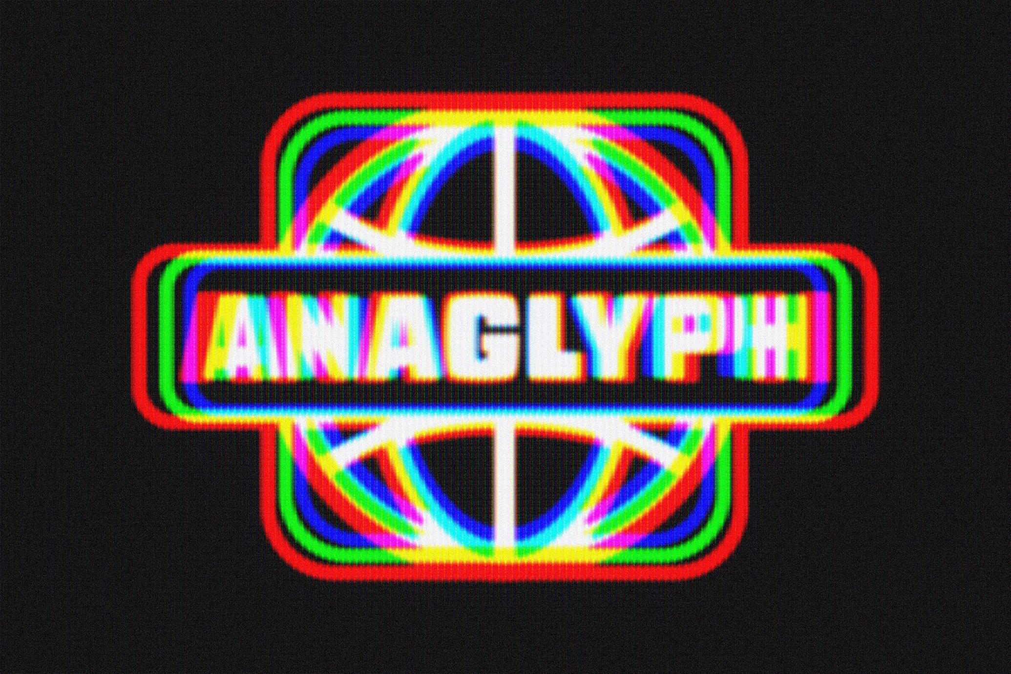 CRT Anaglyph Text Effect