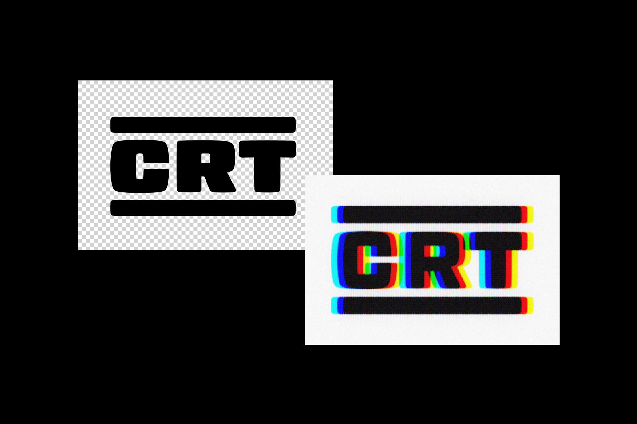 CRT Anaglyph Text Effect