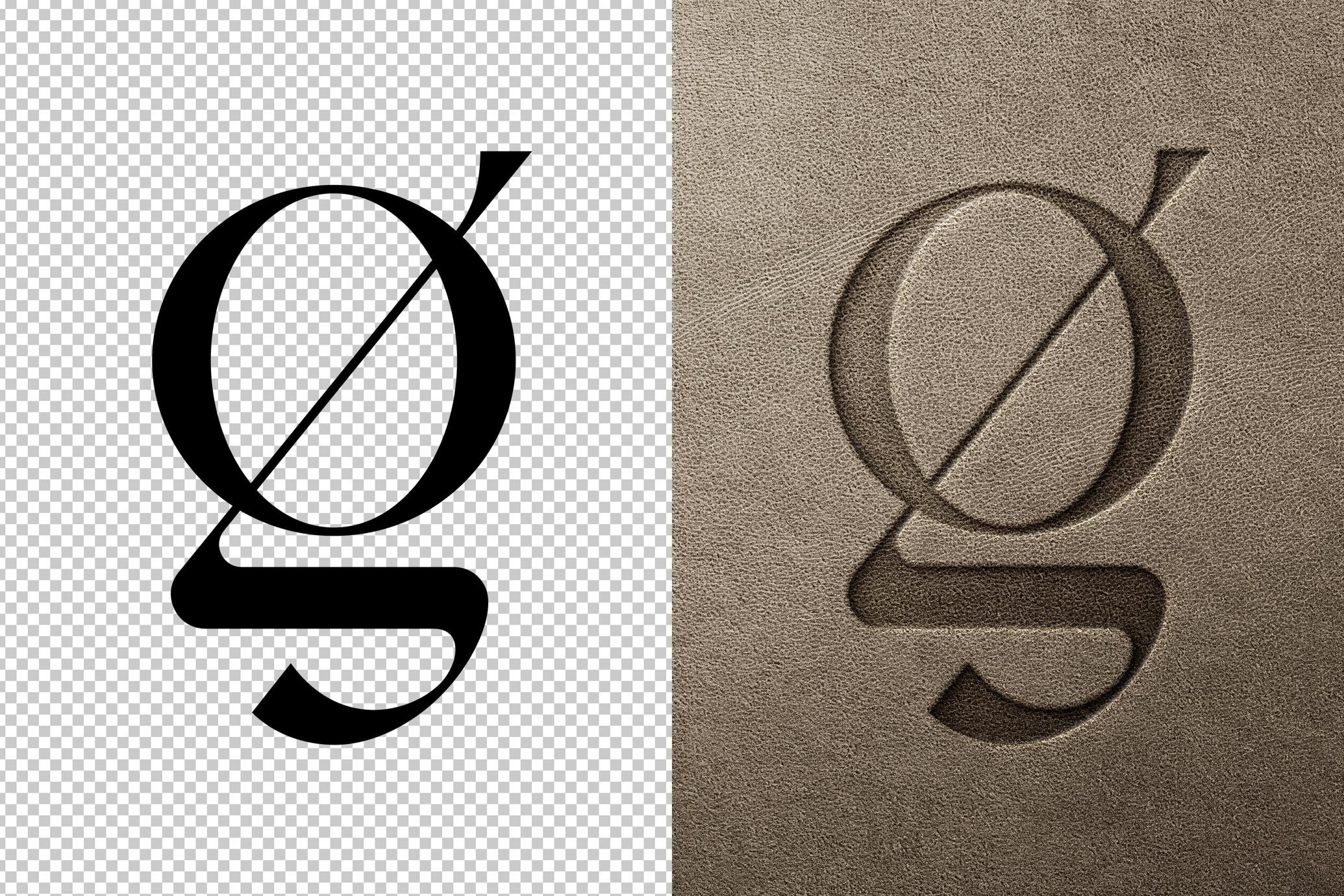 Leather Pressed Text & Logo Mockup