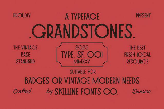 Grandstones - Vintage Modern Font