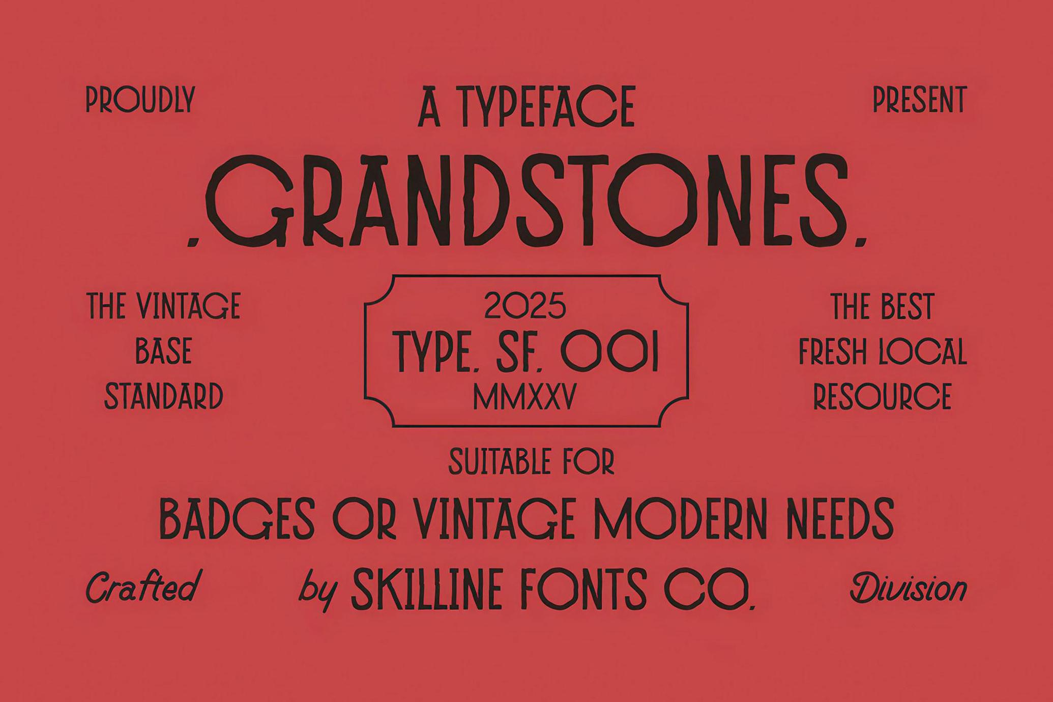 Grandstones - Vintage Modern Font
