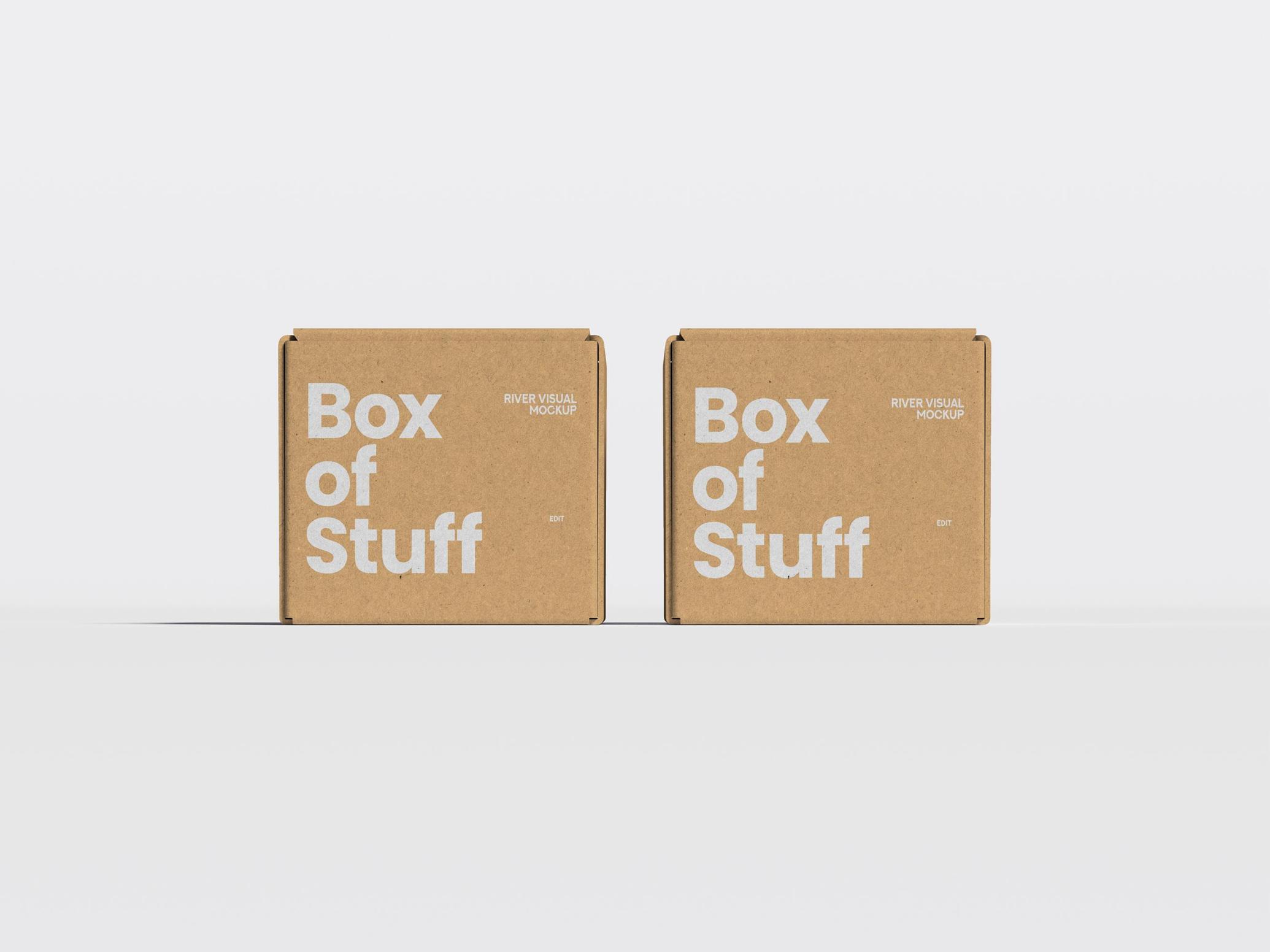Rectangle Recycled Box Mockup