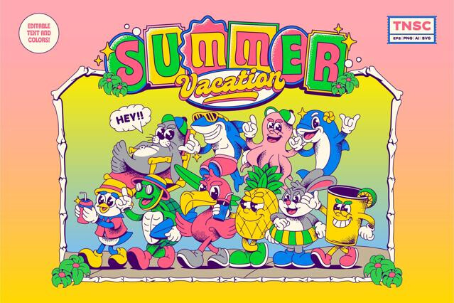 Summer Vacation Mascot