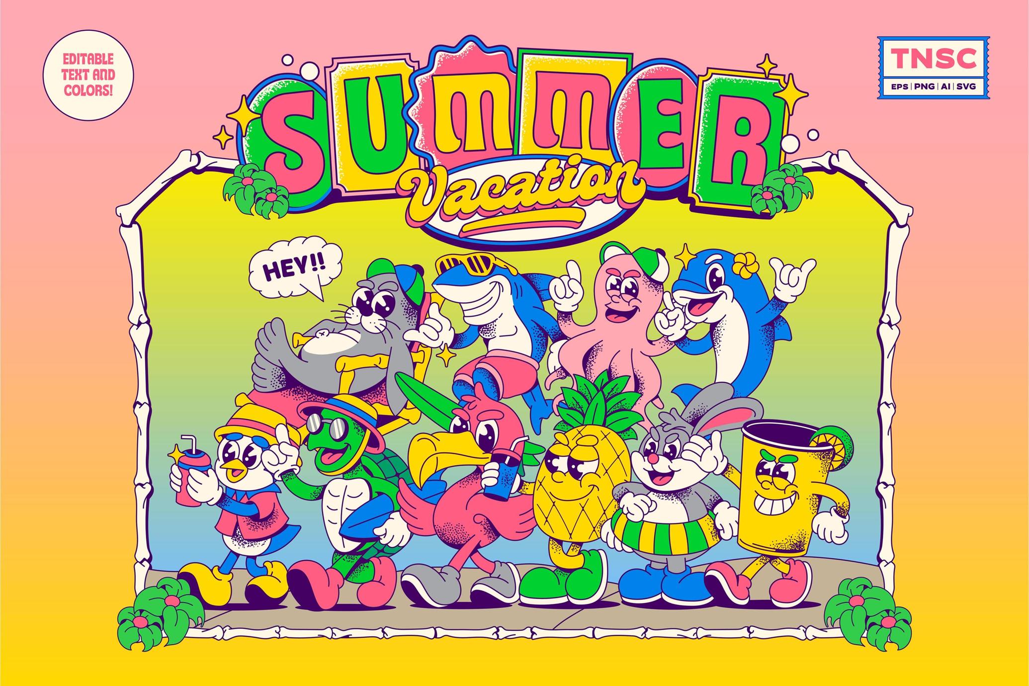 Summer Vacation Mascot