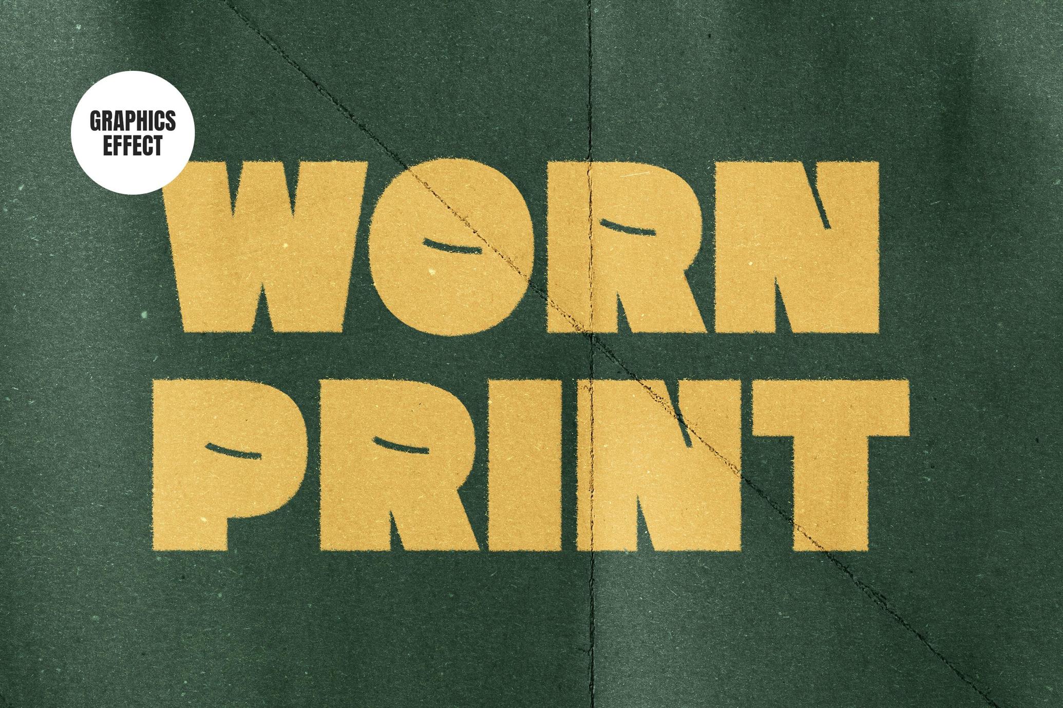 Worn Print Text & Logo Effect