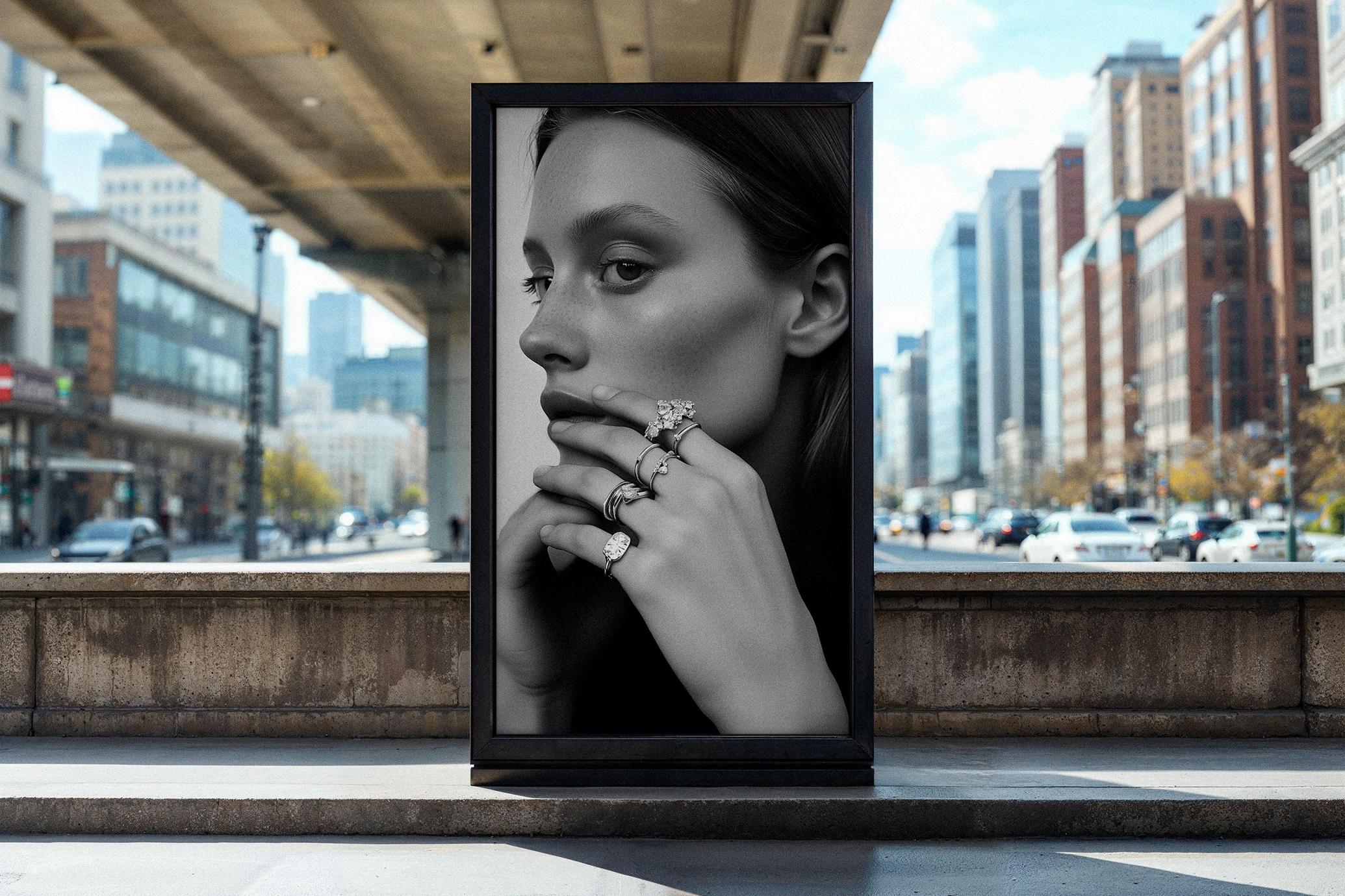 Vertical Outdoor Billboard Mockup