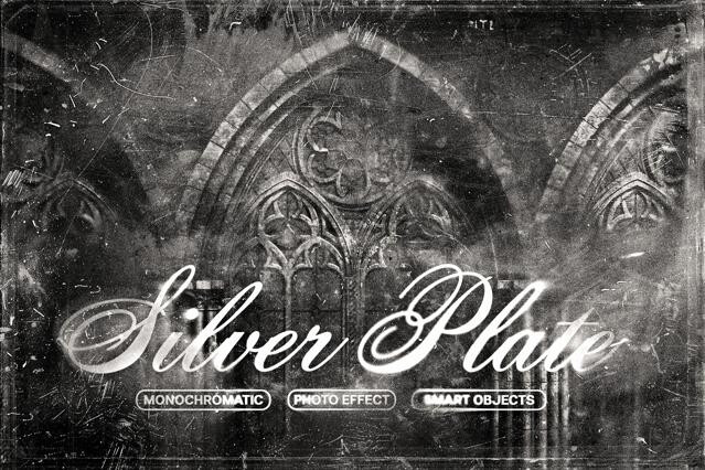 Silver Plate Photo Effect