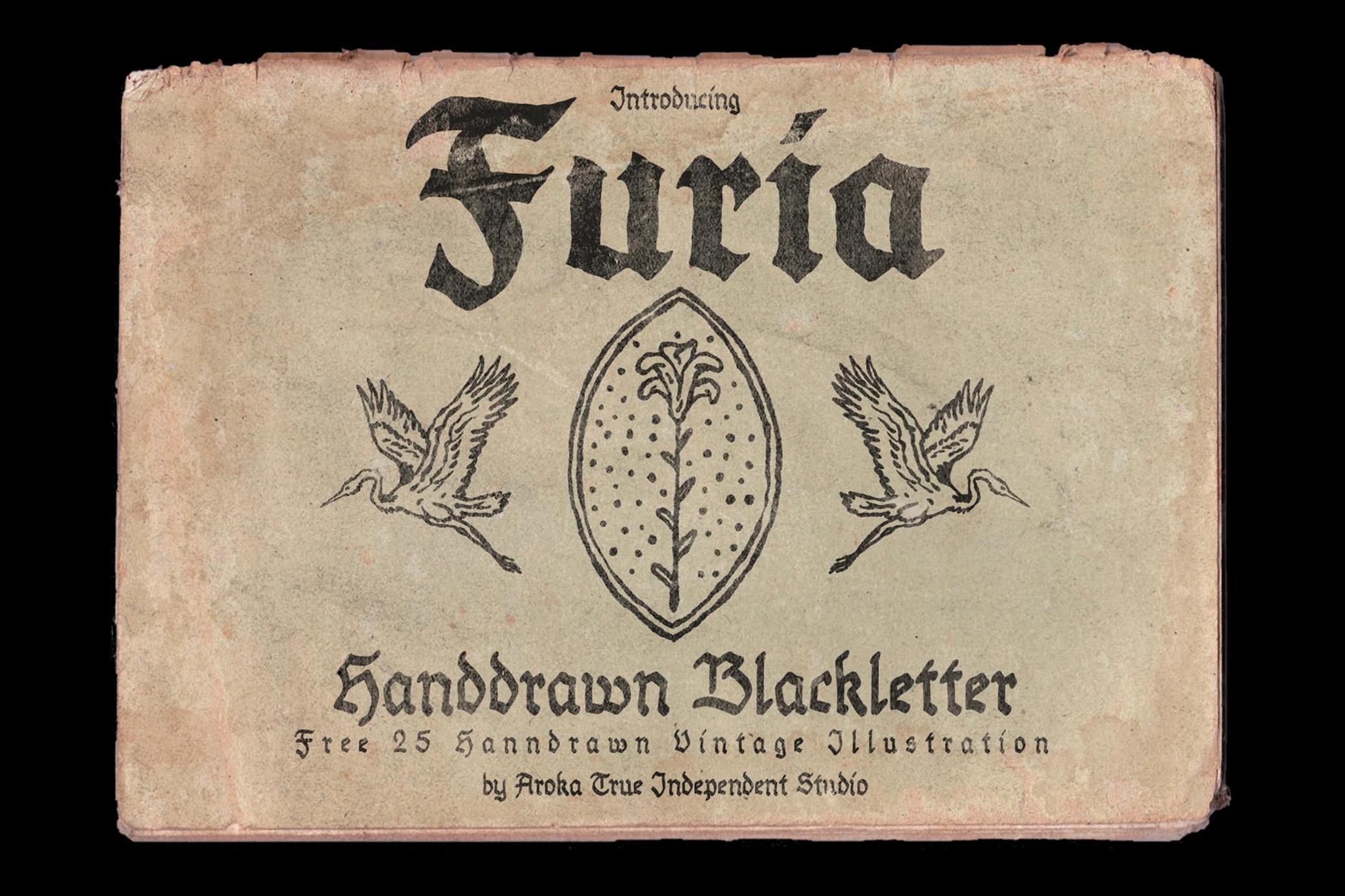 FURIA Hand-Drawn Blackletter Font