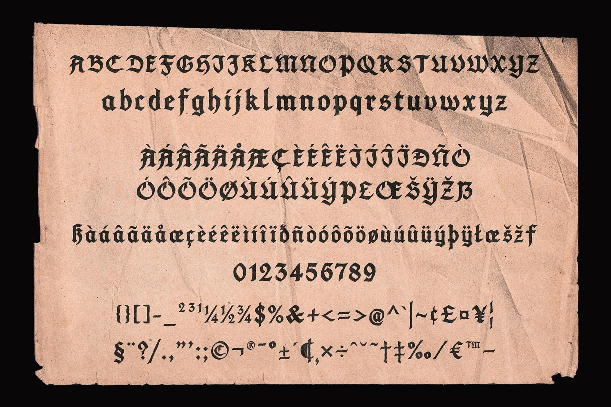 FURIA Hand-Drawn Blackletter Font