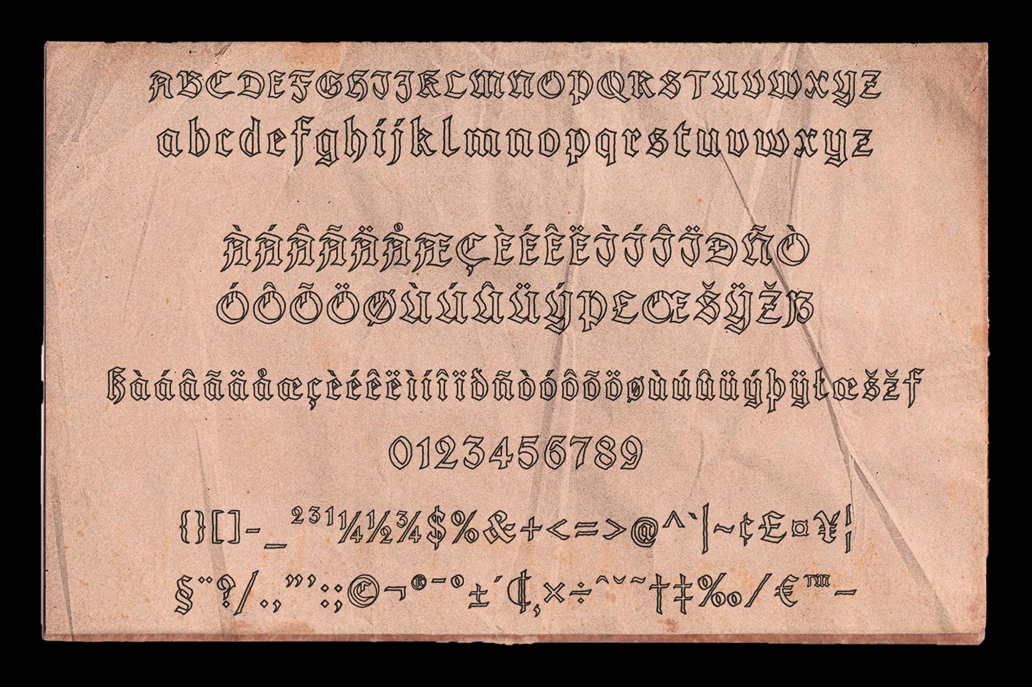 FURIA Hand-Drawn Blackletter Font