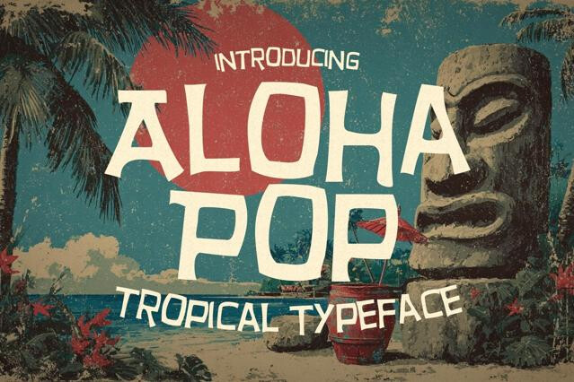 Aloha Pop - Tropical Tiki Typeface